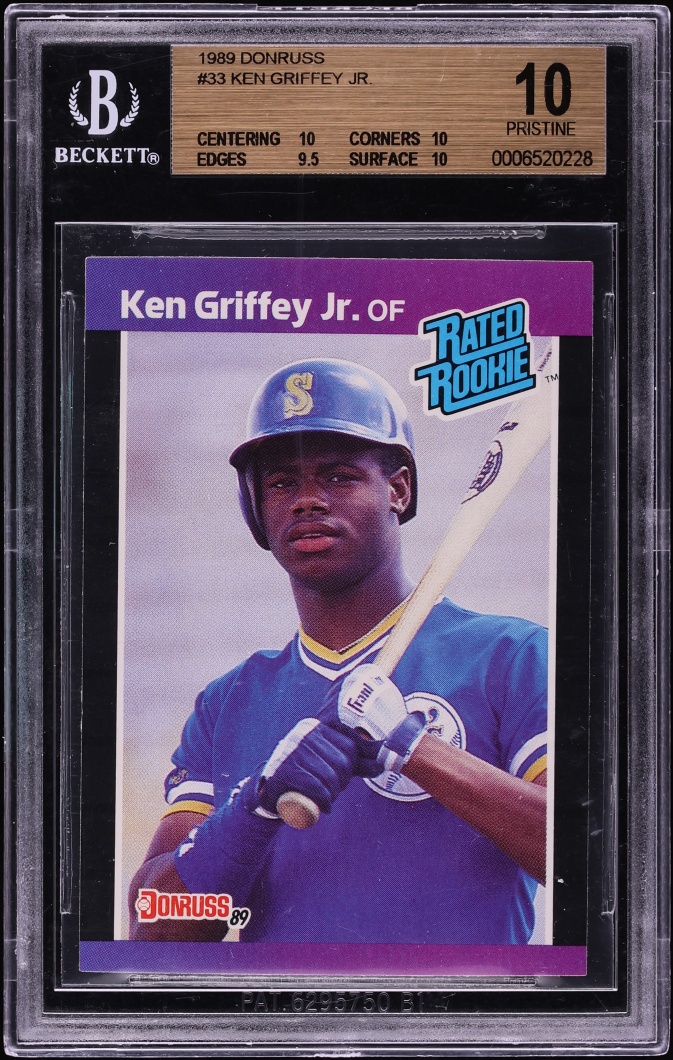 1989 Donruss Ken Griffey Jr. ROOKIE #33 BGS 10 PRISTINE