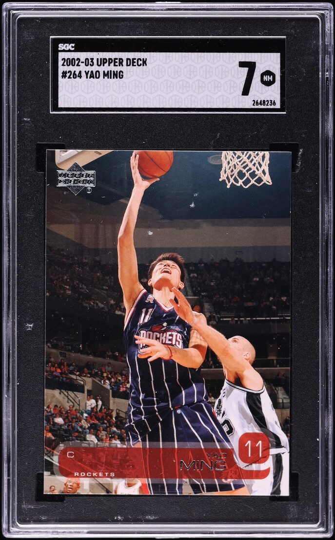 2002 Upper Deck Basketball Yao Ming ROOKIE #264 SGC 7 NRMT