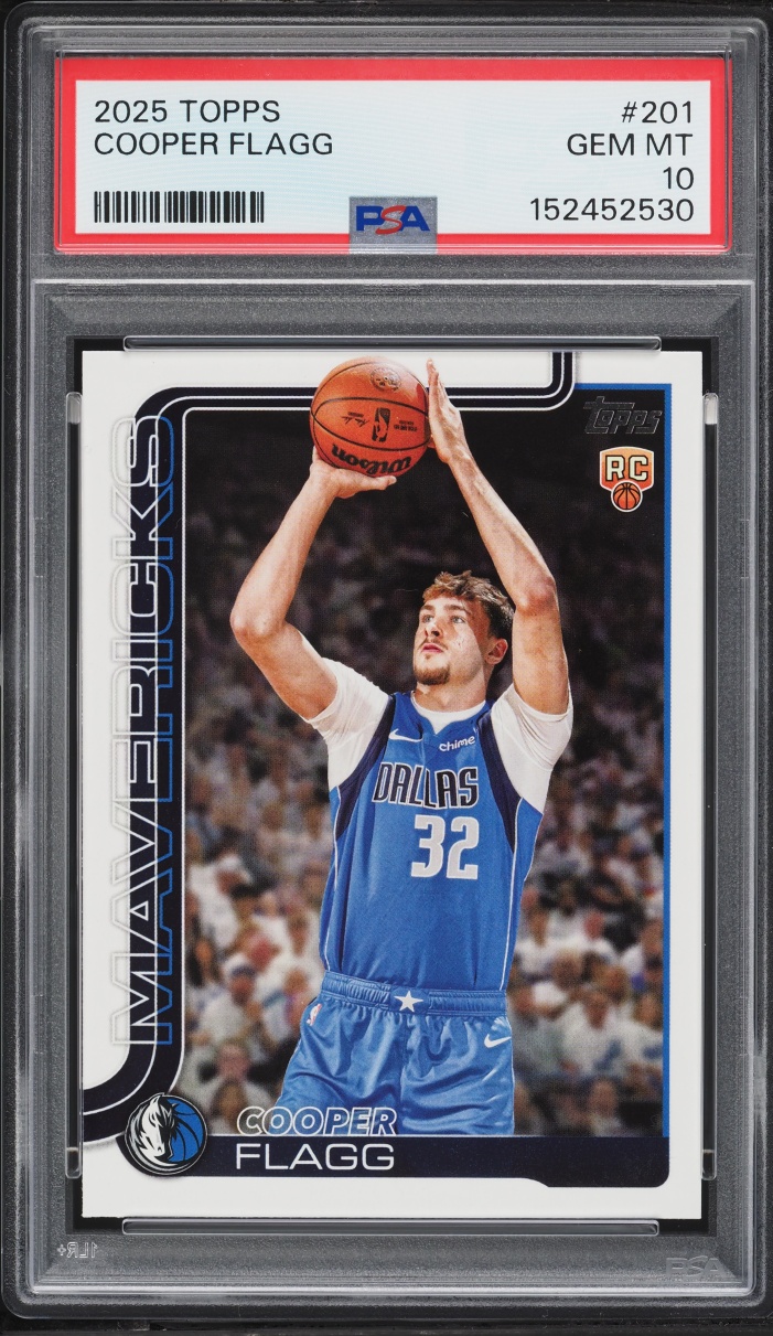 2025 Topps Basketball Cooper Flagg ROOKIE #201 PSA 10 GEM MINT
