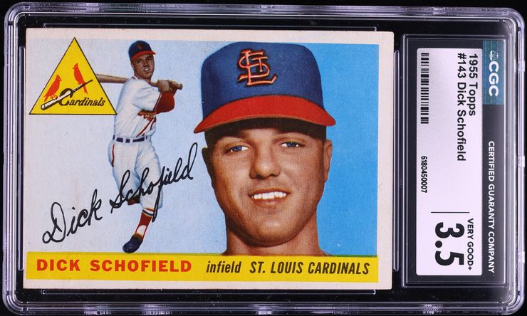 1955 Topps Dick Schofield #143 CGC 3.5 VG+