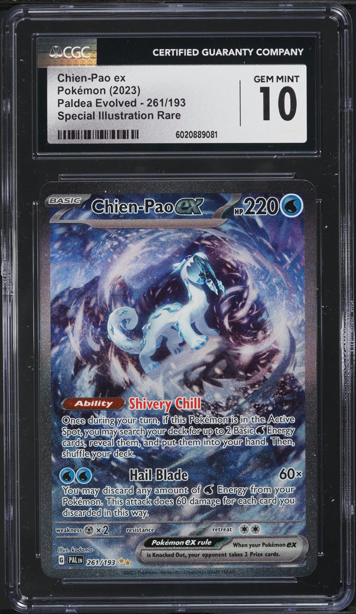 2023 Pokemon SV Paldea Evolved Art Rare Chien-Pao ex #261 CGC 10 GEM MINT