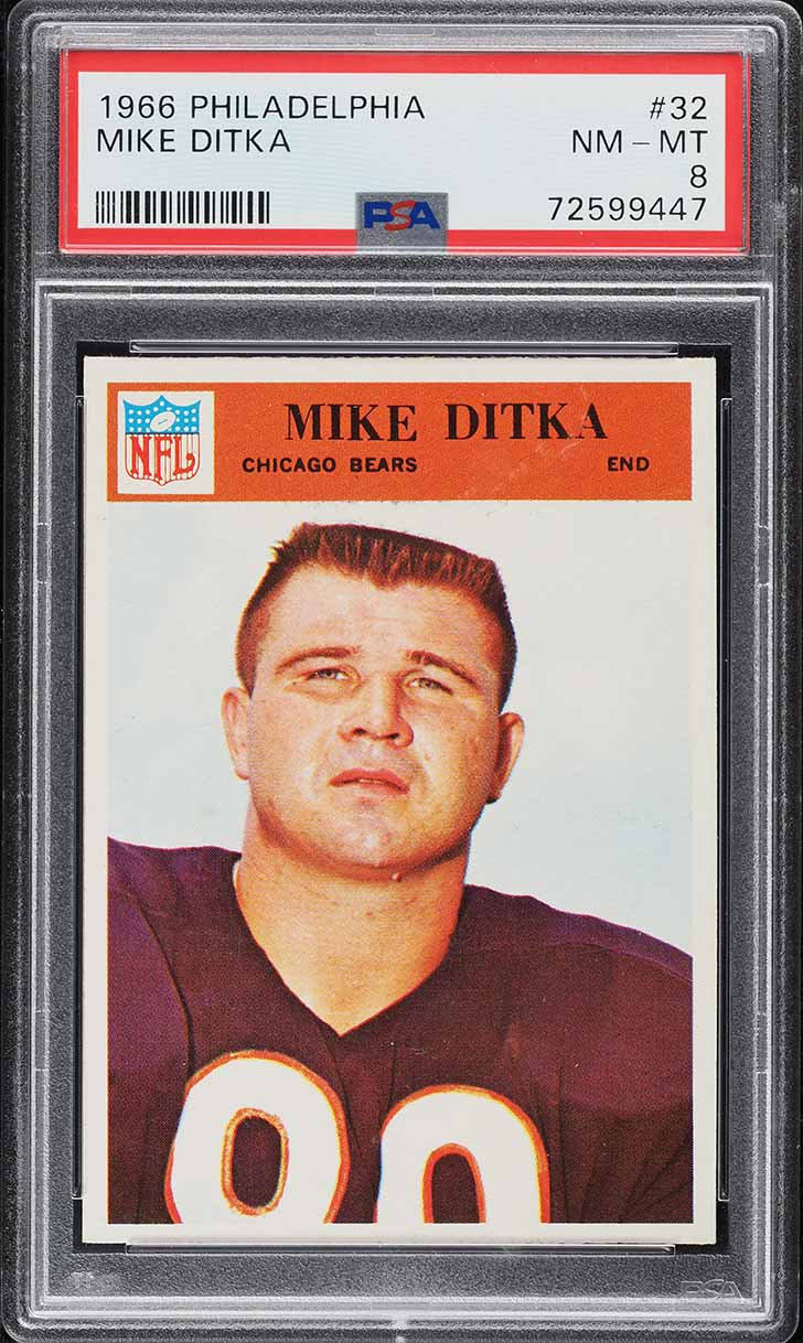1966 Philadelphia Mike Ditka #32 PSA 8 NM-MT