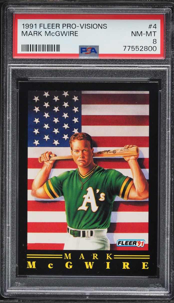 1991 Fleer Pro-Visions Mark McGwire #4 PSA 8 NM-MT