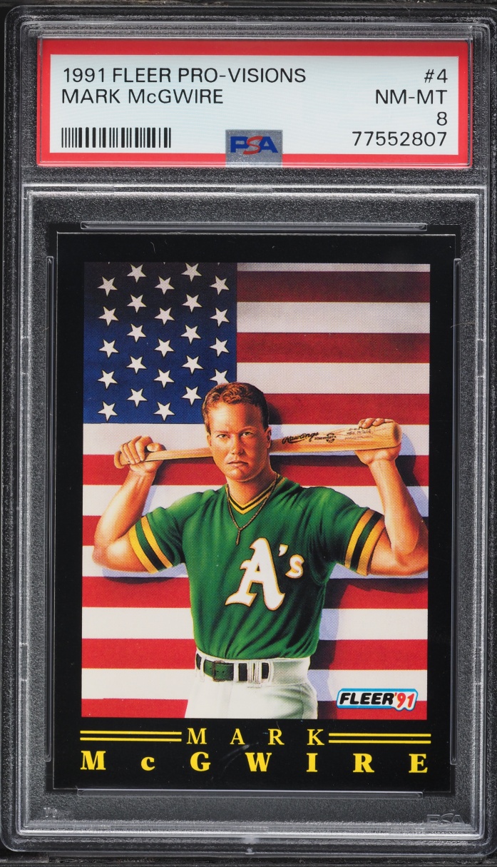 1991 Fleer Pro-Visions Mark McGwire #4 PSA 8 NM-MT