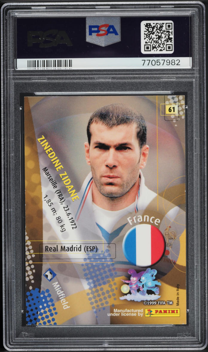 2002 Panini World Cup Korea/Japan Zinedine Zidane #61 PSA 4 VGEX