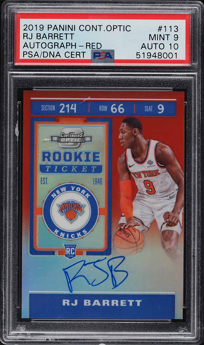 2019 Panini Prizm Far Out! Silver Prizms Rj Barrett ROOKIE #25 PSA