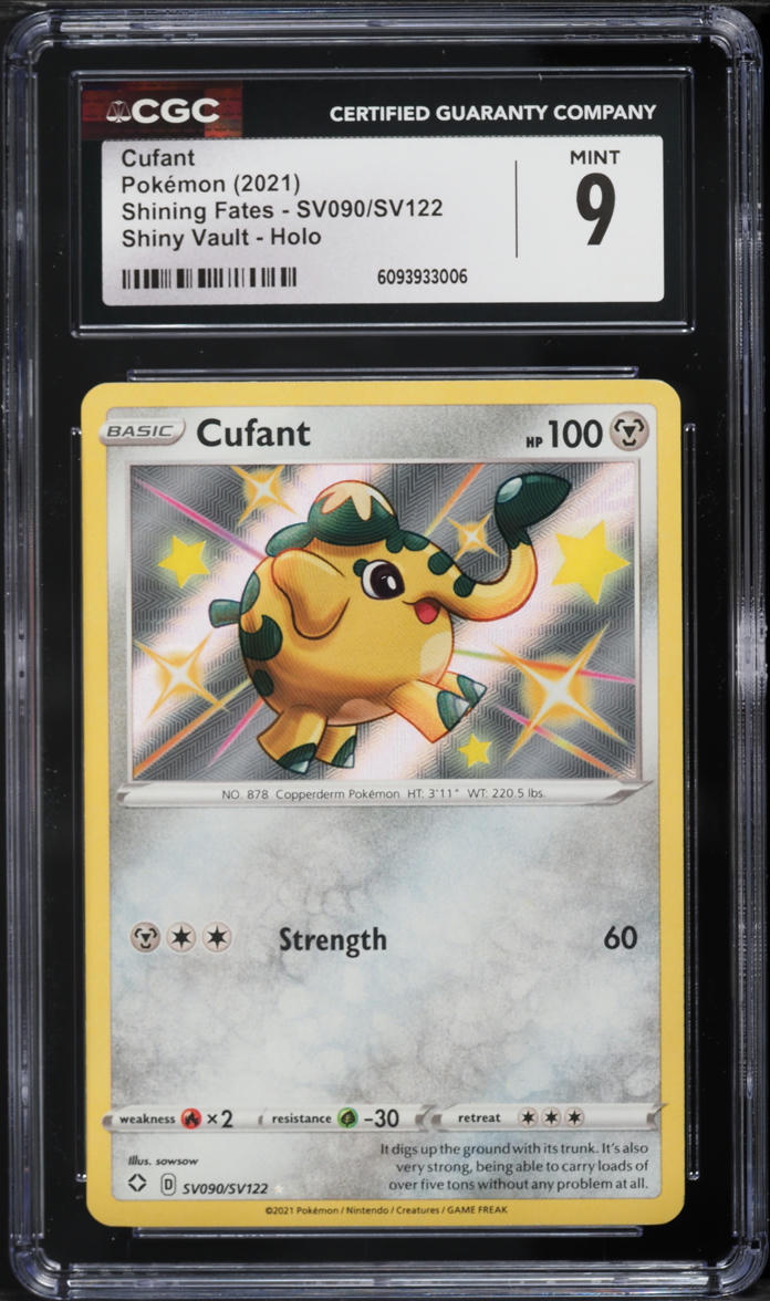 2021 Pokemon Sword & Shield Shining Fates Shiny Vault Holo Cufant #SV090  CGC 9 MINT on Fanatics Collect