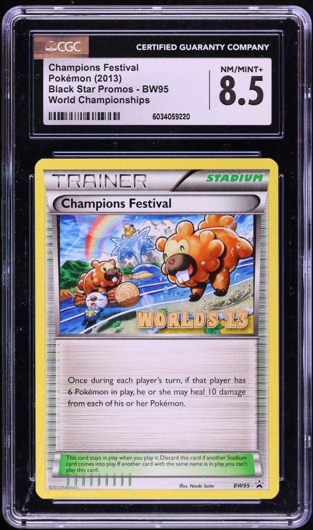 2013 Pokemon Black & White Promo World Championships Champions Festival #BW95 CGC 8.5 NM-MT+