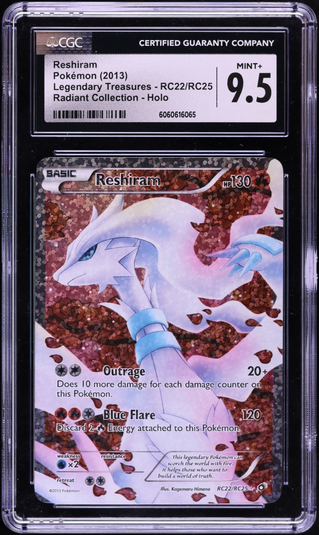2013 Pokemon BW Legendary Treasures Radiant Collection Reshiram #RC22 CGC 9.5 MINT+