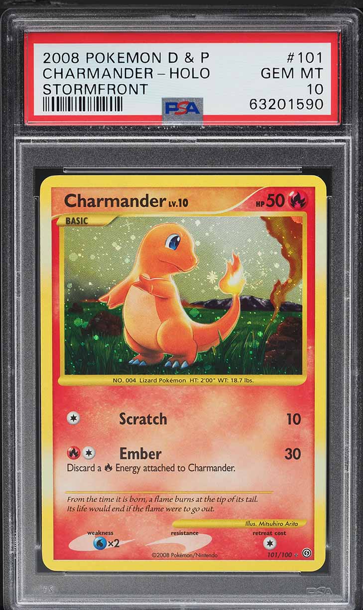 2008 Pokemon Diamond & Pearl Stormfront Holo Charmander #101 PSA 10 GEM MINT