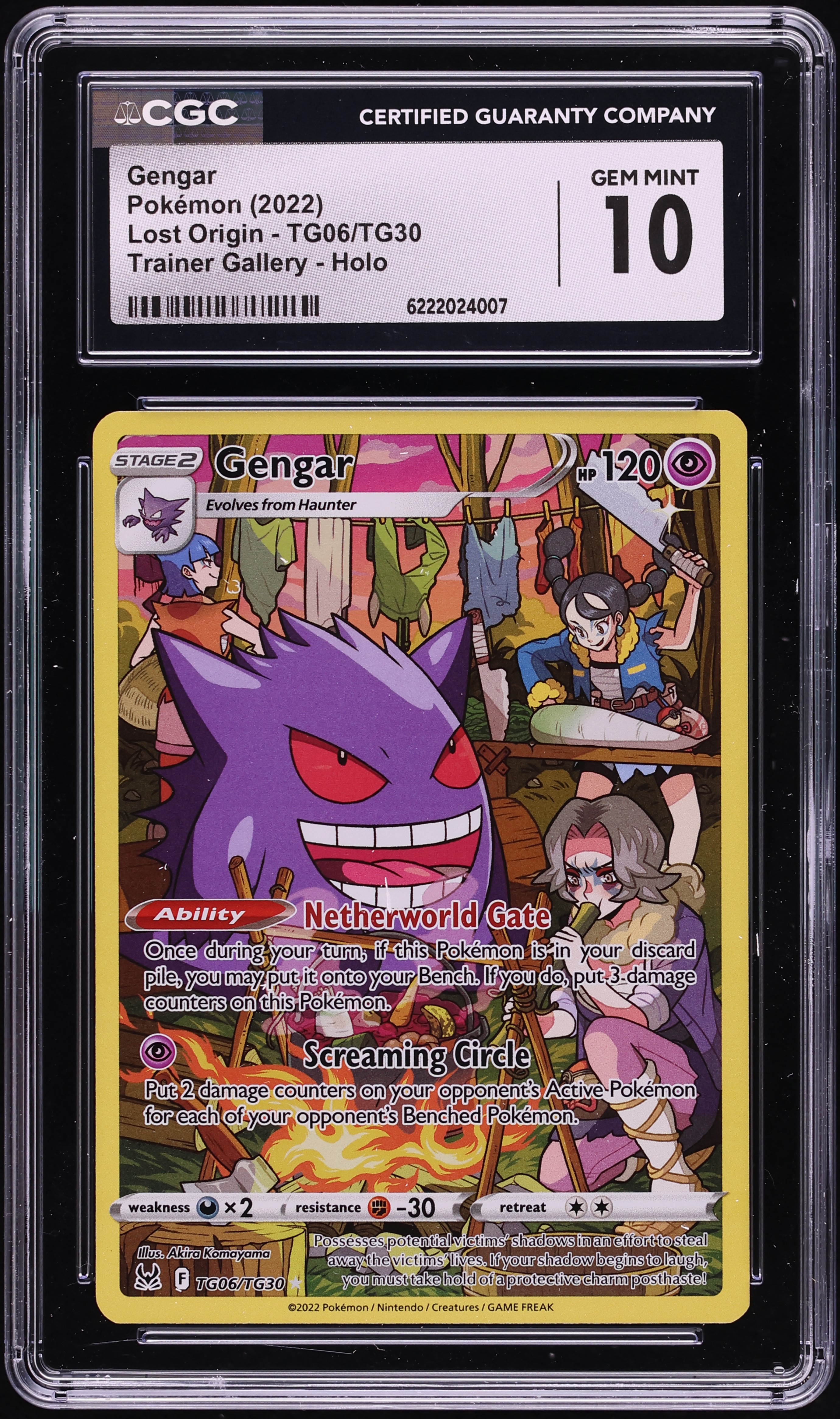 2022 Pokemon Sword & Shield Lost Origin CHR Gengar #TG06 CGC 10 GEM MINT