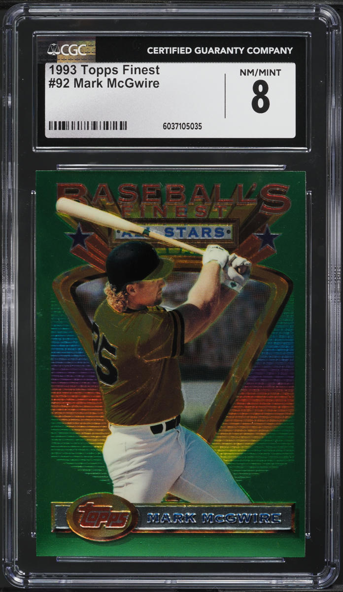 1993 Finest Mark McGwire #92 CGC 8 NM-MT
