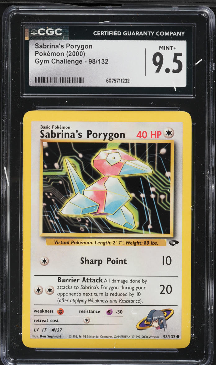 2000 Pokemon Gym Challenge Sabrina's Porygon #98 CGC 9.5 MINT+