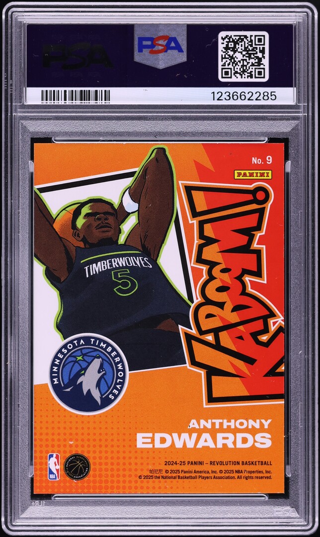 2024 Panini Revolution Kaboom! Vertical Anthony Edwards #9 PSA 9 MINT