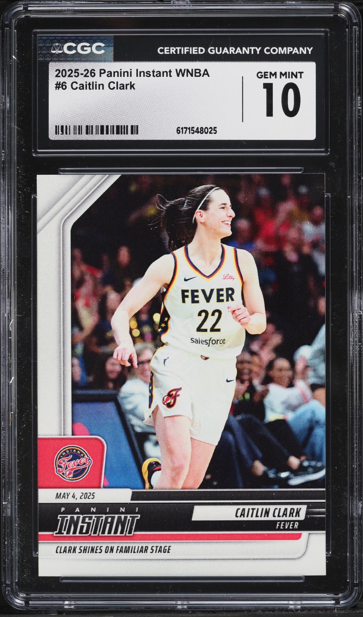 2025 Panini Instant WNBA Caitlin Clark /2597 #6 CGC 10 GEM MINT