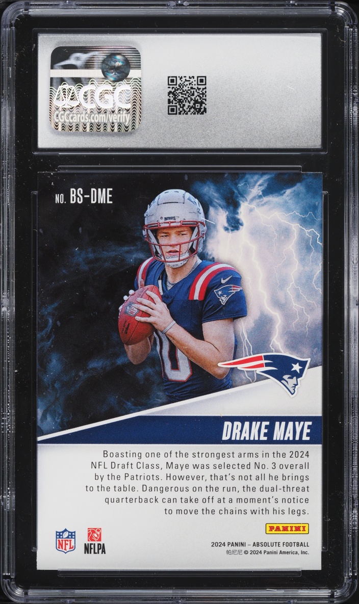 2024 Absolute By Storm Drake Maye ROOKIE #BS-DME CGC 9.5 MINT+