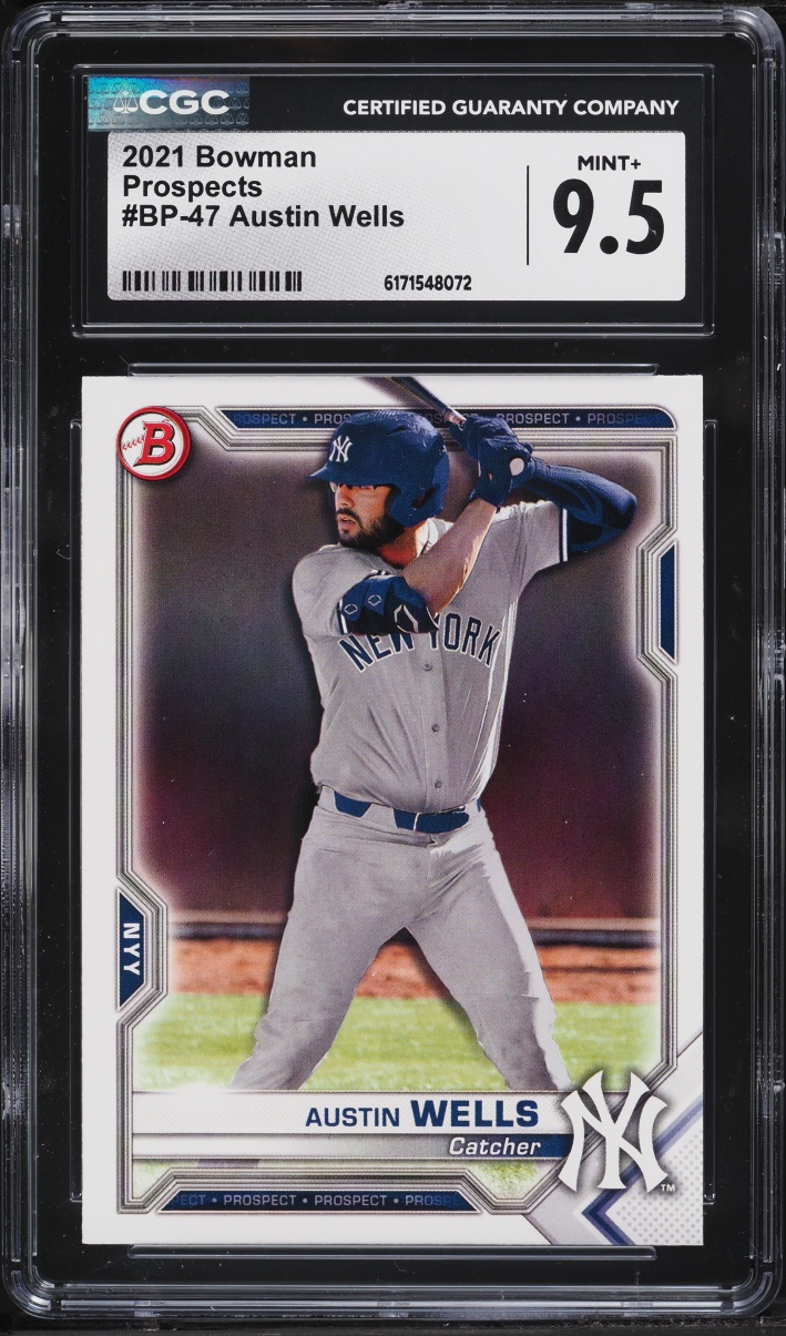 2021 Bowman Austin Wells PROSPECT #BP-47 CGC 9.5 MINT+
