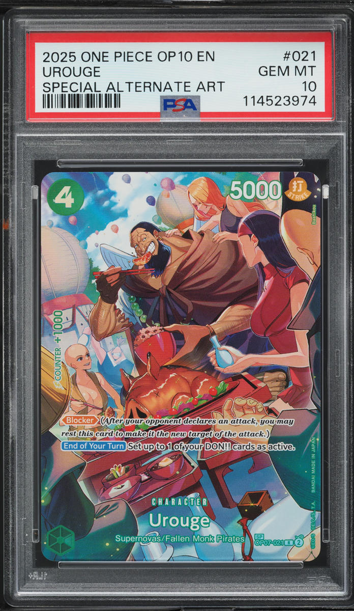 2025 One Piece Royal Blood Special Alt Art Urouge #OP07-021 PSA 10 GEM MINT