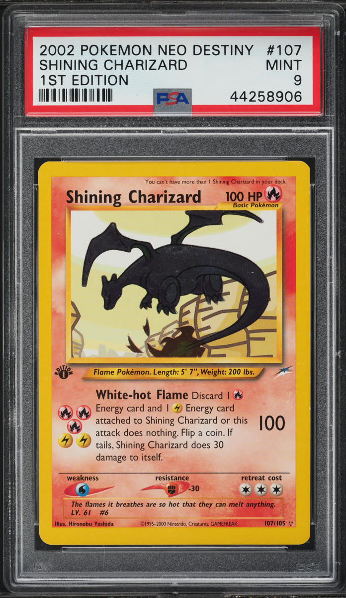 2002 Pokemon Neo Destiny 1st Edition Shining Charizard #107 PSA 9 MINT