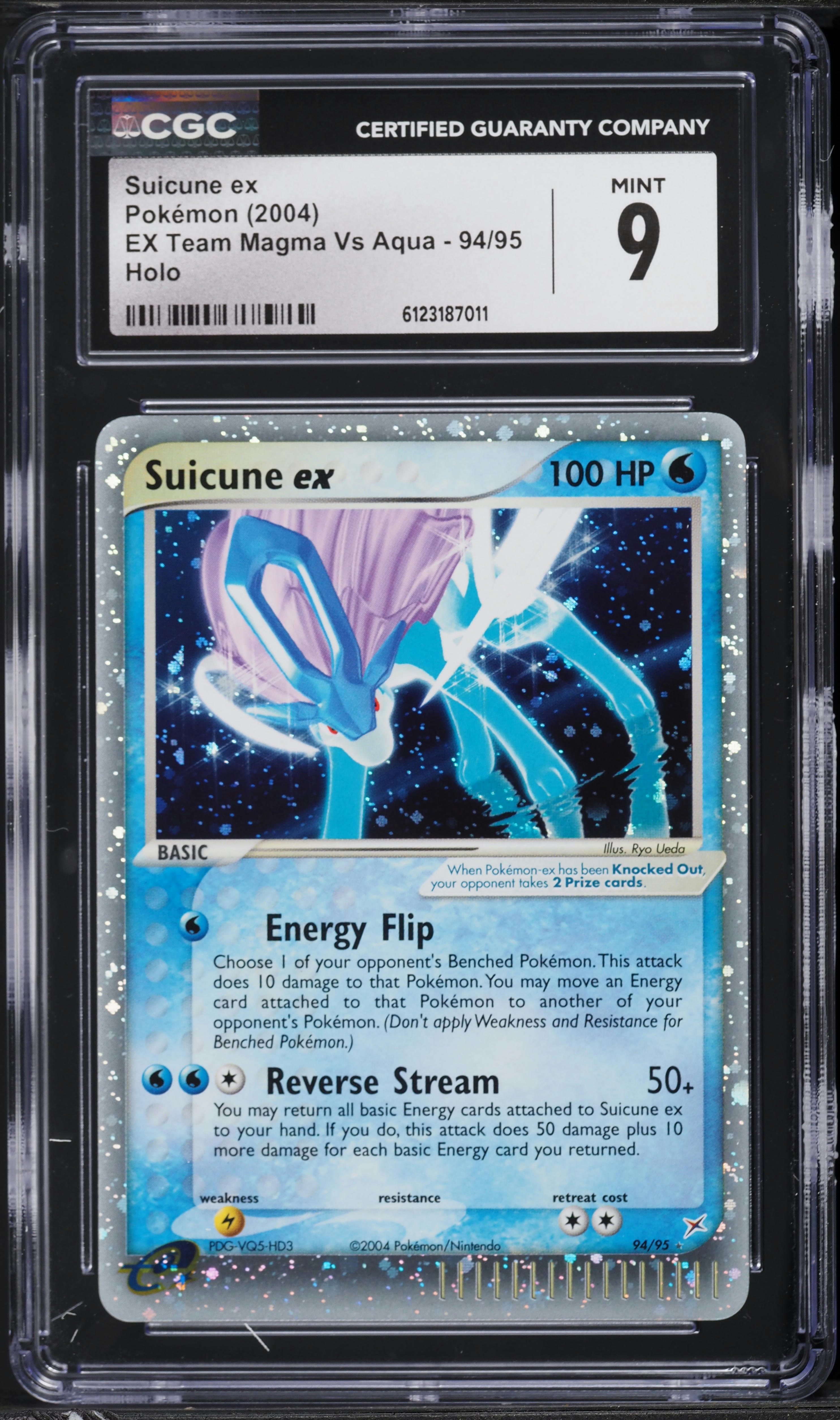2004 Pokemon EX Team Magma Vs Aqua Holo Suicune ex #94 CGC 9 MINT