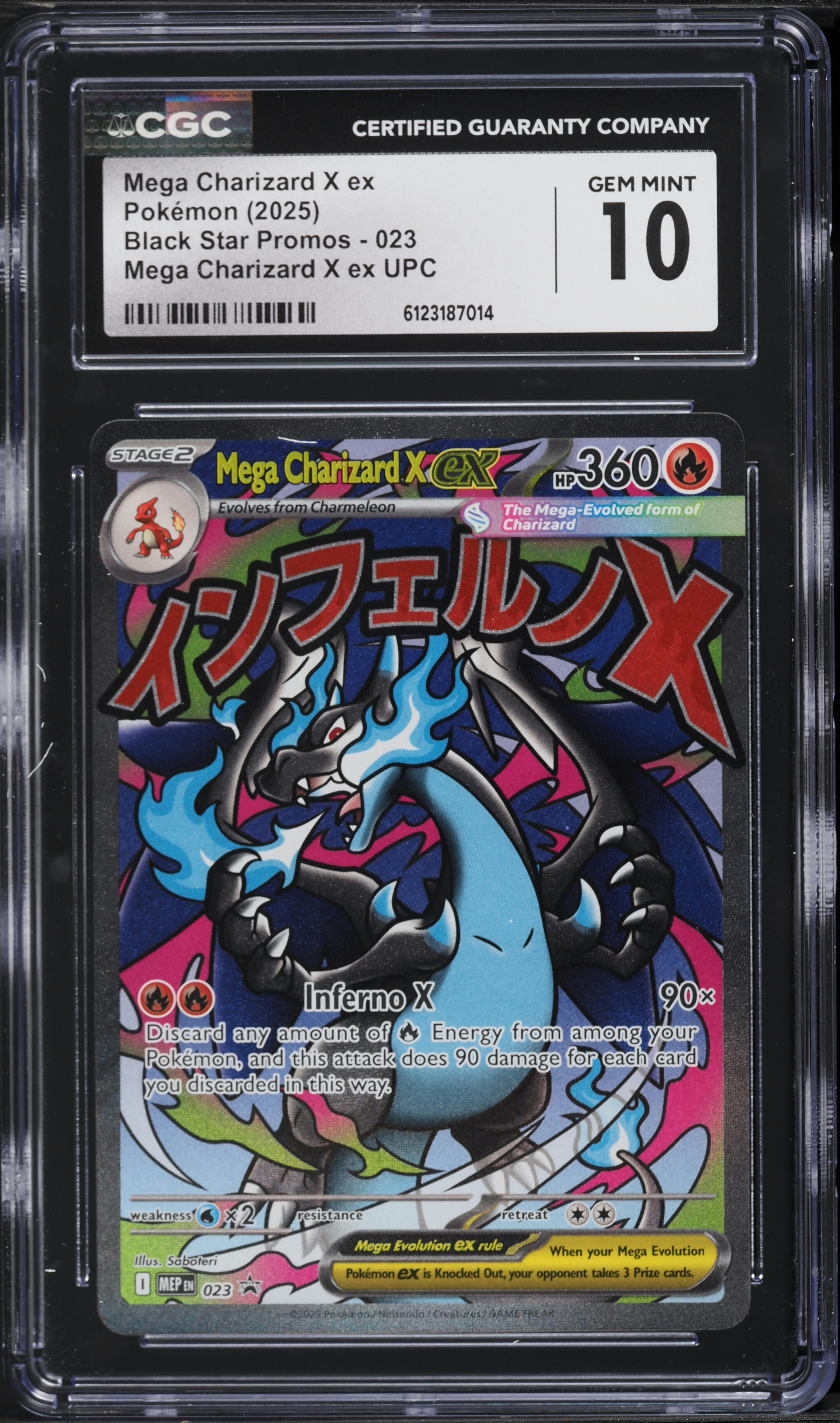 2025 Pokemon Mega Evolution Promo Ultra Premium Full Art Mega Charizard X ex #23 CGC 10 GEM