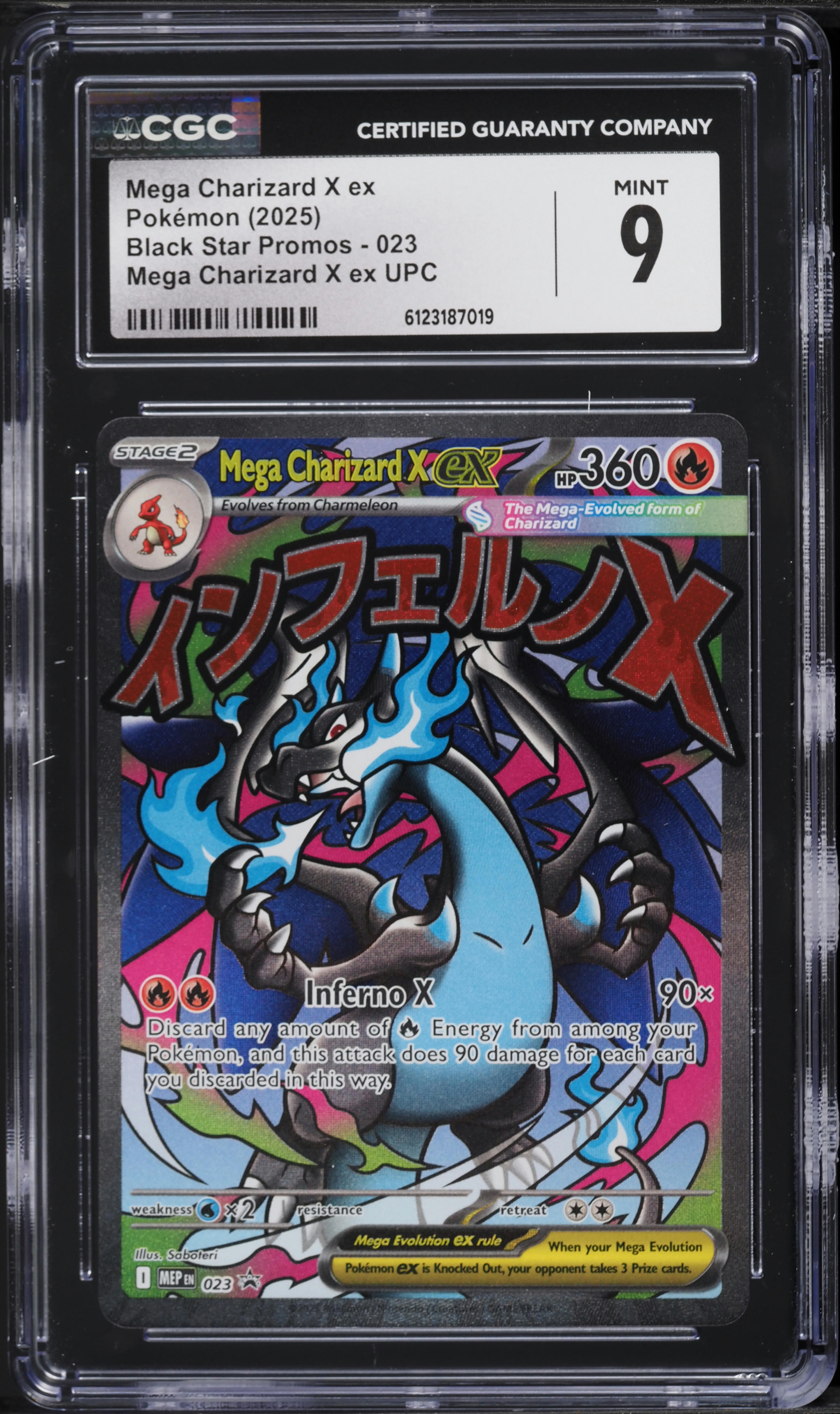 2025 Pokemon Mega Evolution Promo Ultra Premium Full Art Mega Charizard X ex #23 CGC 9 MINT