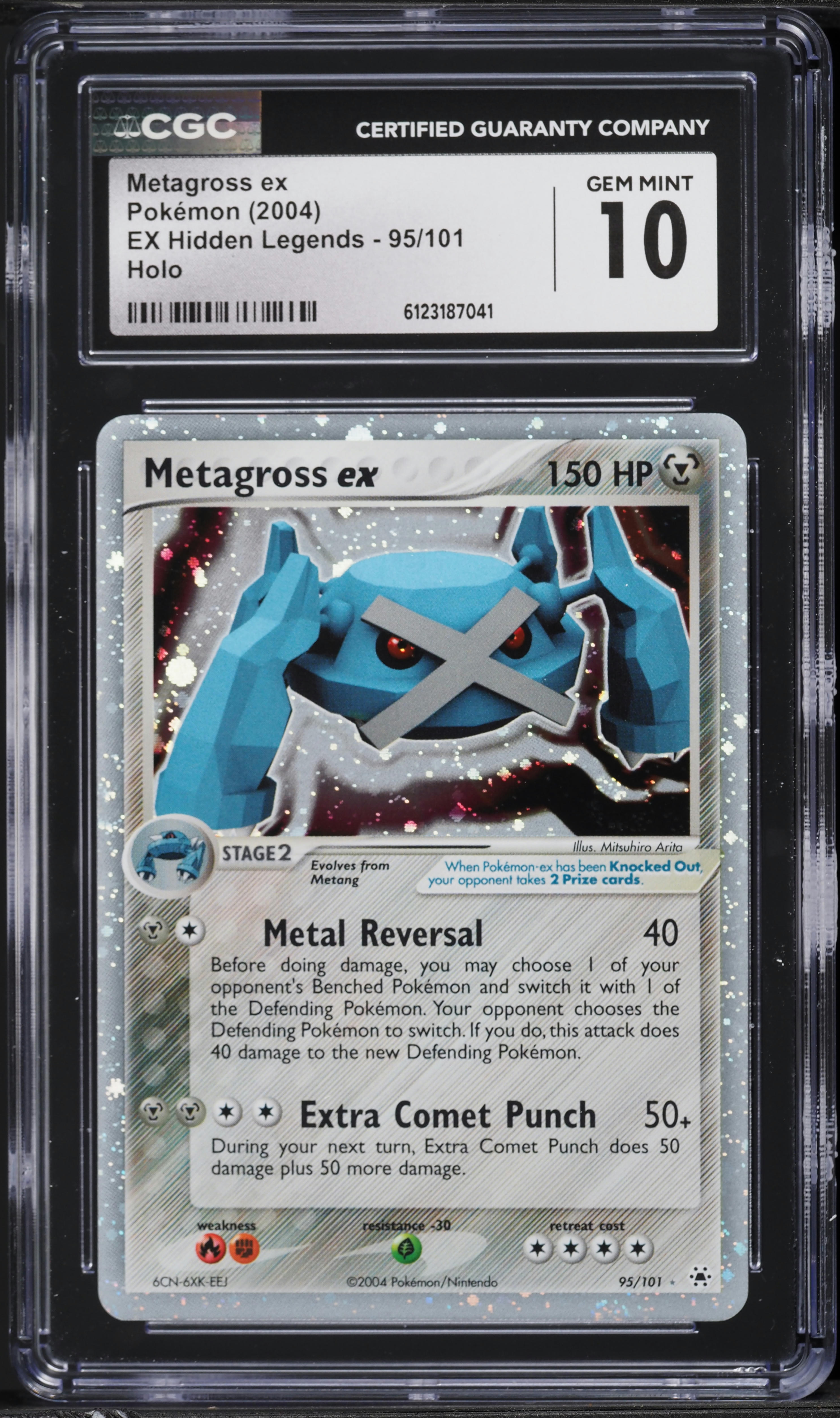 2004 Pokemon EX Hidden Legends Holo Metagross ex #95 CGC 10 GEM MINT