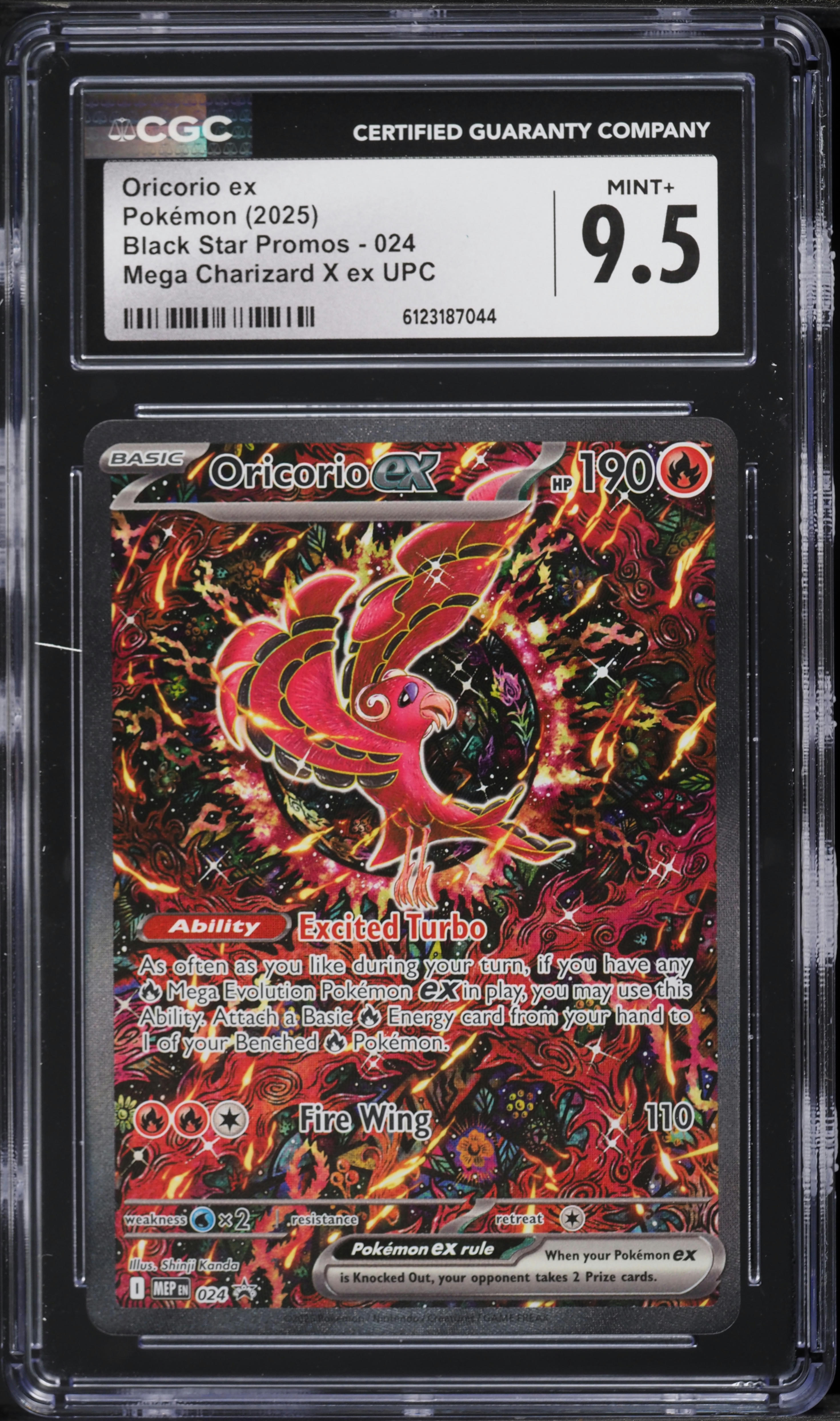 2025 Pokemon Mega Evolution Promo Ultra Premium Full Art Oricorio ex #24 CGC 9.5 MINT+