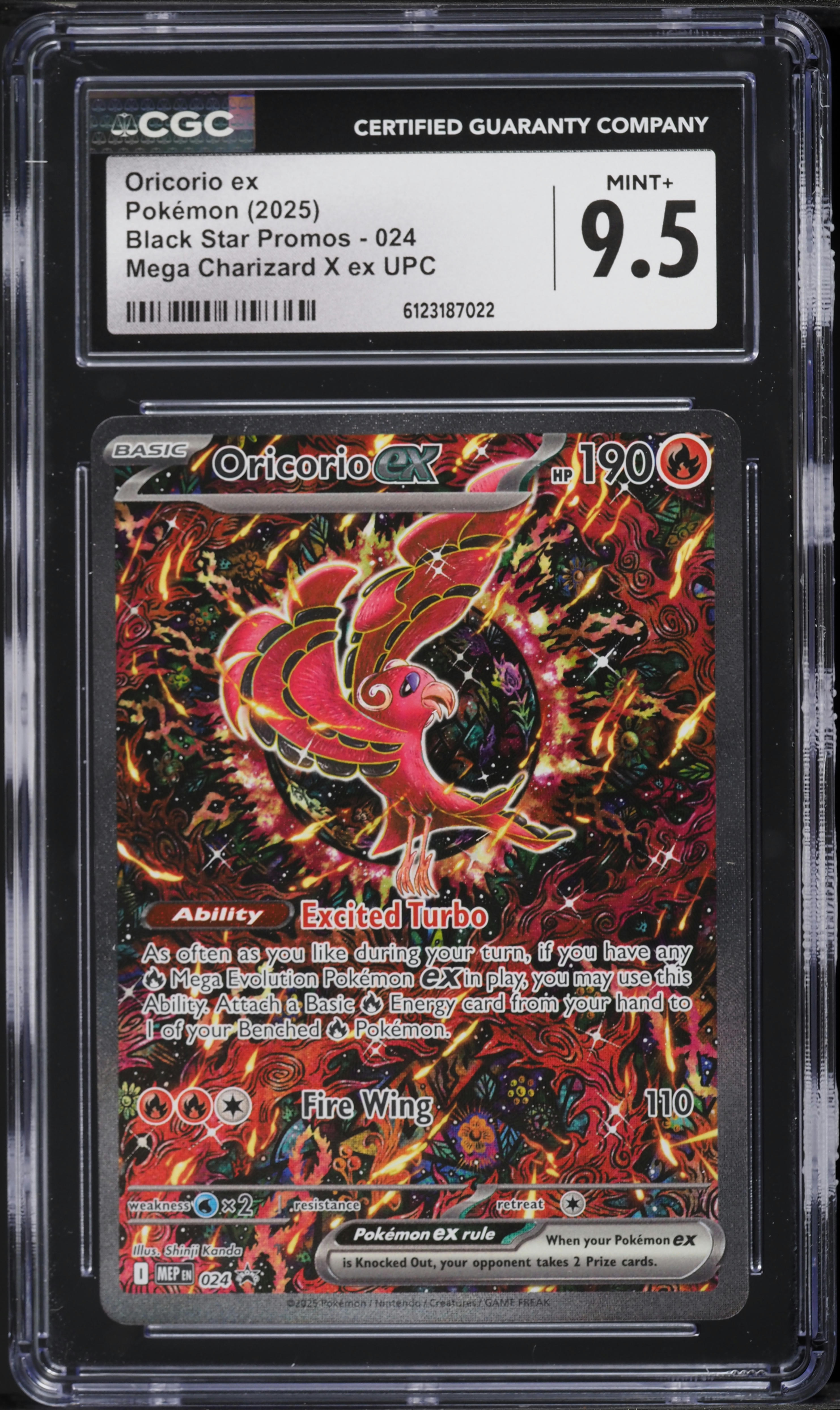 2025 Pokemon Mega Evolution Promo Ultra Premium Full Art Oricorio ex #24 CGC 9.5 MINT+