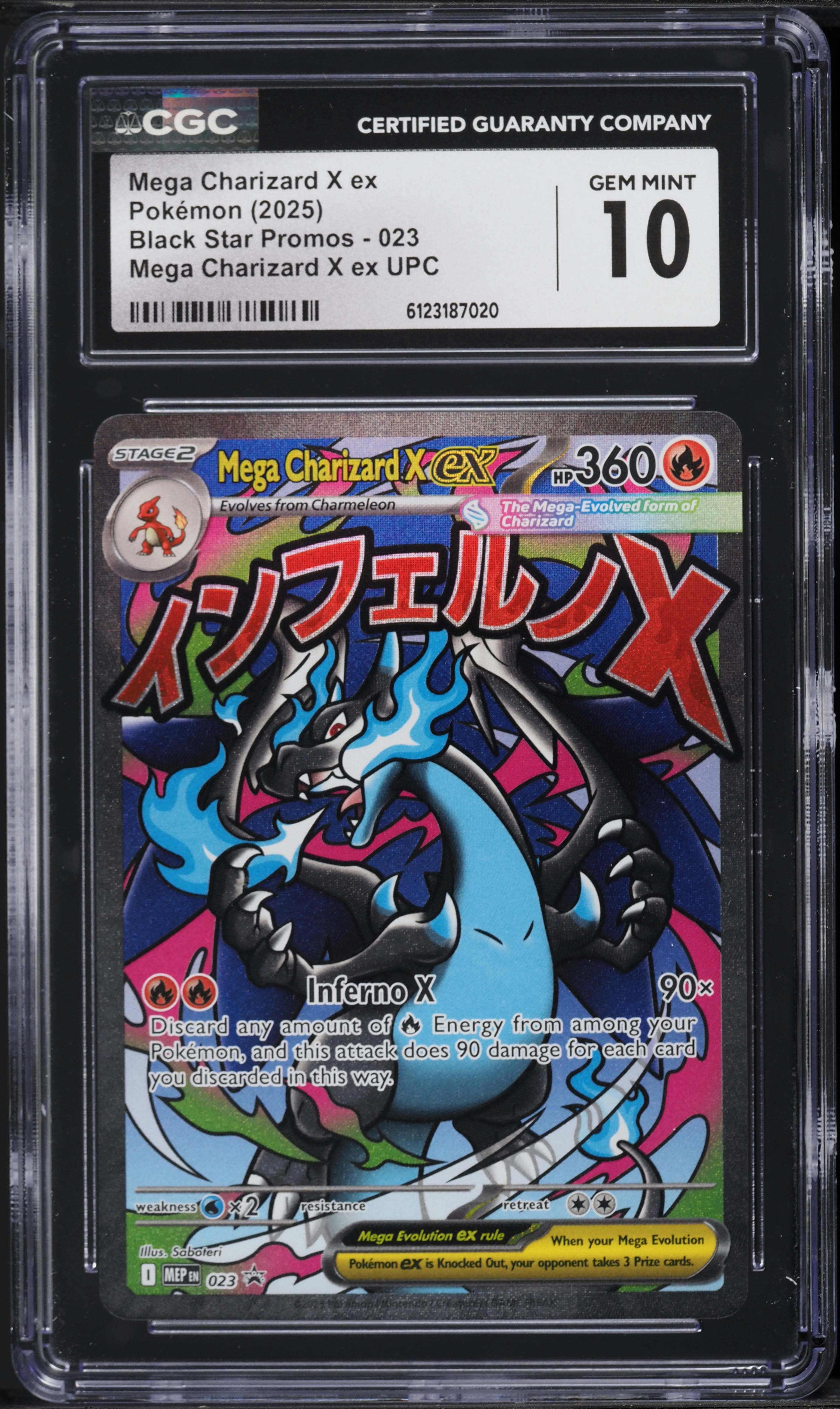 2025 Pokemon Mega Evolution Promo Ultra Premium Full Art Mega Charizard X ex #23 CGC 10 GEM