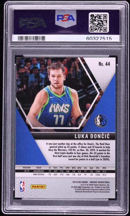 2019 Panini Mosaic Luka Doncic #44 PSA 10 GEM MINT