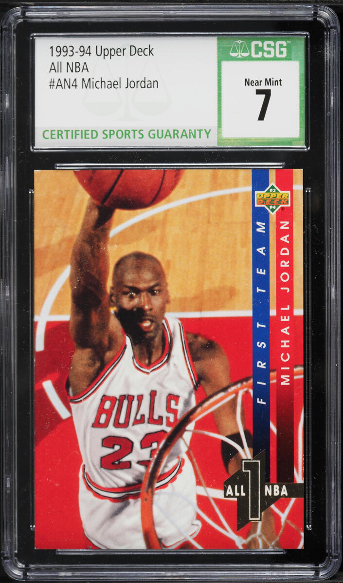 1993 Upper Deck All-NBA Michael Jordan #AN4 CSG 7 NRMT