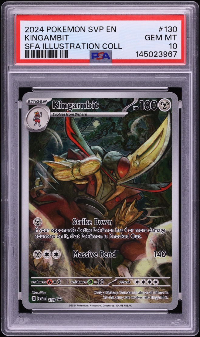 2024 Pokemon SV Promo Shrouded Fable Illustration Collection Full Art Kingambit #130 PSA 10 GEM