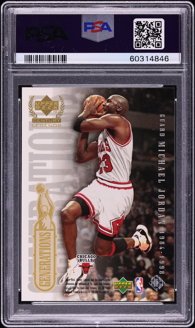 1999 Upper Deck Century Legends Generations Michael Jordan & Kobe Bryant PSA 9 MINT
