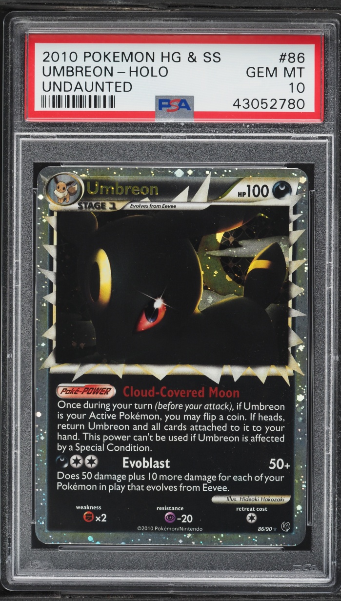 2010 Pokemon Heartgold & Soulsilver Undaunted Holo Umbreon #86 PSA 10 GEM MINT