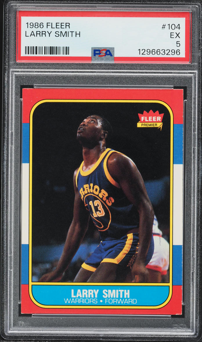 1986 Fleer Basketball Larry Smith #104 PSA 5 EX