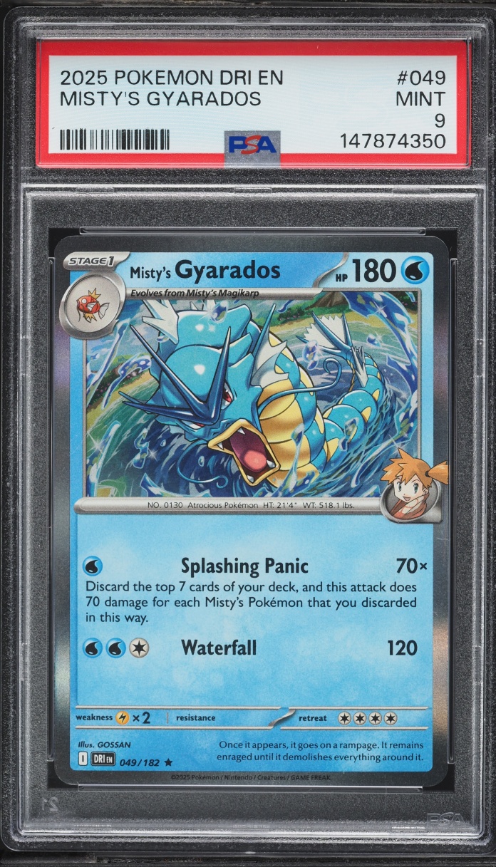 2025 Pokemon Scarlet & Violet Destined Rivals Holo Misty's Gyarados #49 PSA 9 MINT