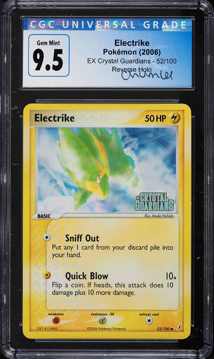 2006 Pokemon EX Crystal Guardians Reverse Holo Electrike #52 CGC 9.5 GEM MINT - Main Image