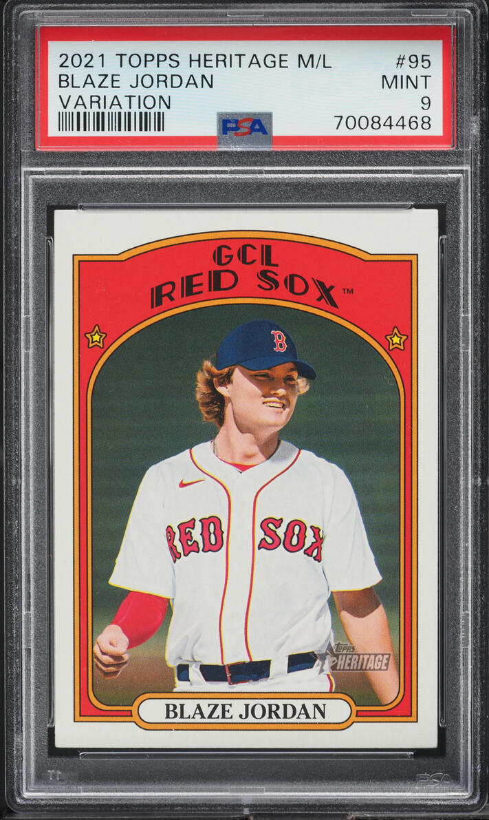 2021 Topps Heritage Minor League Variation Blaze Jordan PROSPECT #95 PSA 9 MINT