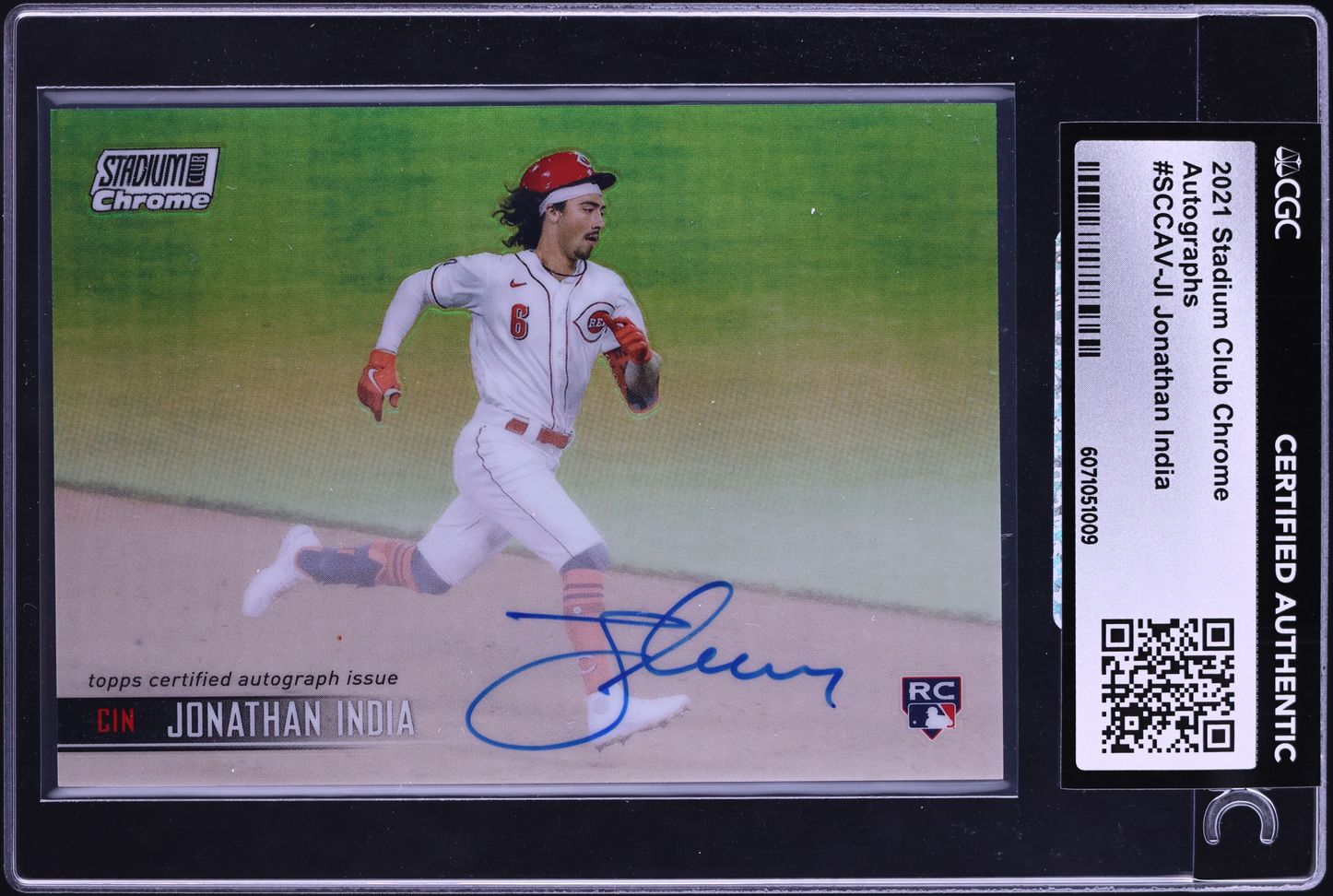2021 Stadium Club Chrome Jonathan India ROOKIE AUTO #SCCAV-JI CGC AUTH