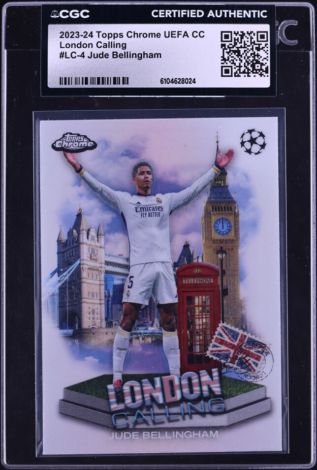 2020 Topps Chrome UEFA Sapphire Yellow Jude Bellingham ROOKIE /99