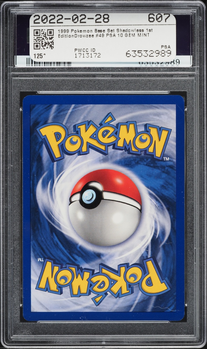 1999 Pokemon Base Set Shadowless 1st Edition Drowzee #49 PSA 10 GEM MINT