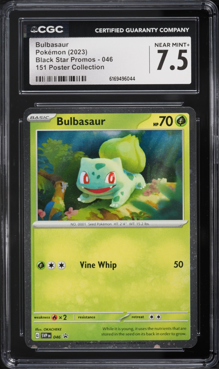 2023 Pokemon Scarlet & Violet Promo 151 Poster Collection Bulbasaur #46 CGC 7.5 NRMT+