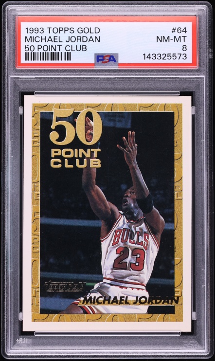 1993 Topps Gold 50 Point Club Michael Jordan #64 PSA 8 NM-MT