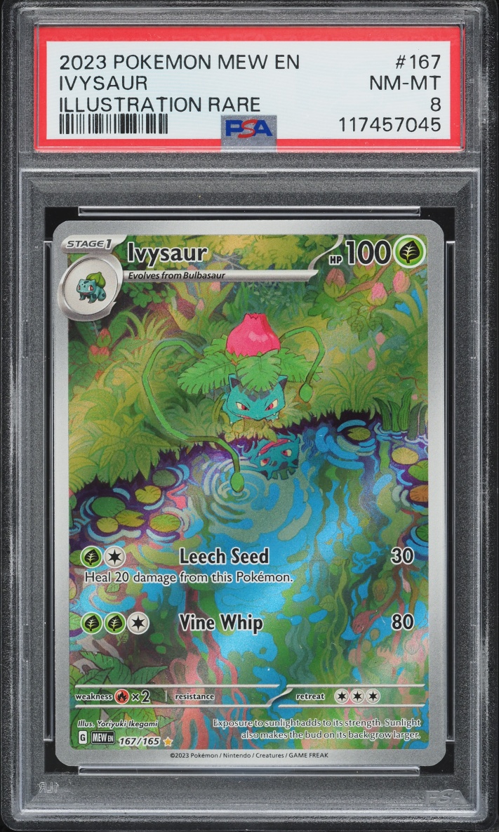 2023 Pokemon Scarlet & Violet 151 IR Ivysaur #167 PSA 8 NM-MT