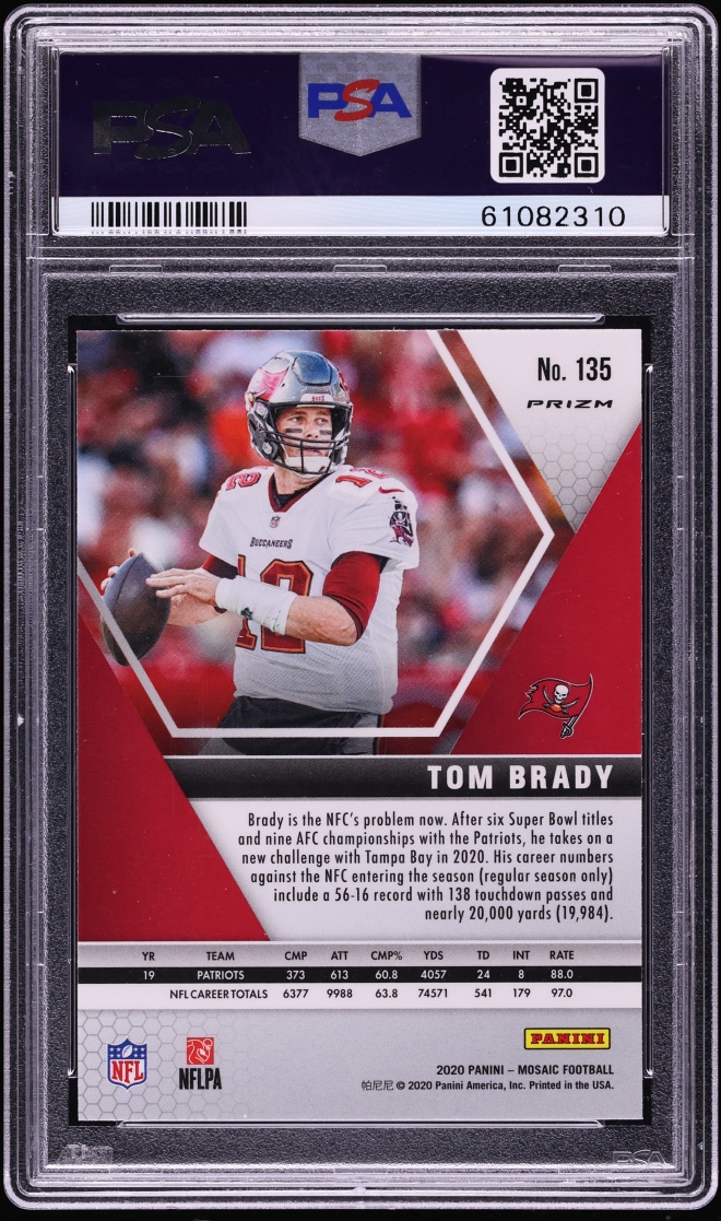 2020 Panini Mosaic Camo Pink Tom Brady #135 PSA 10 GEM MINT