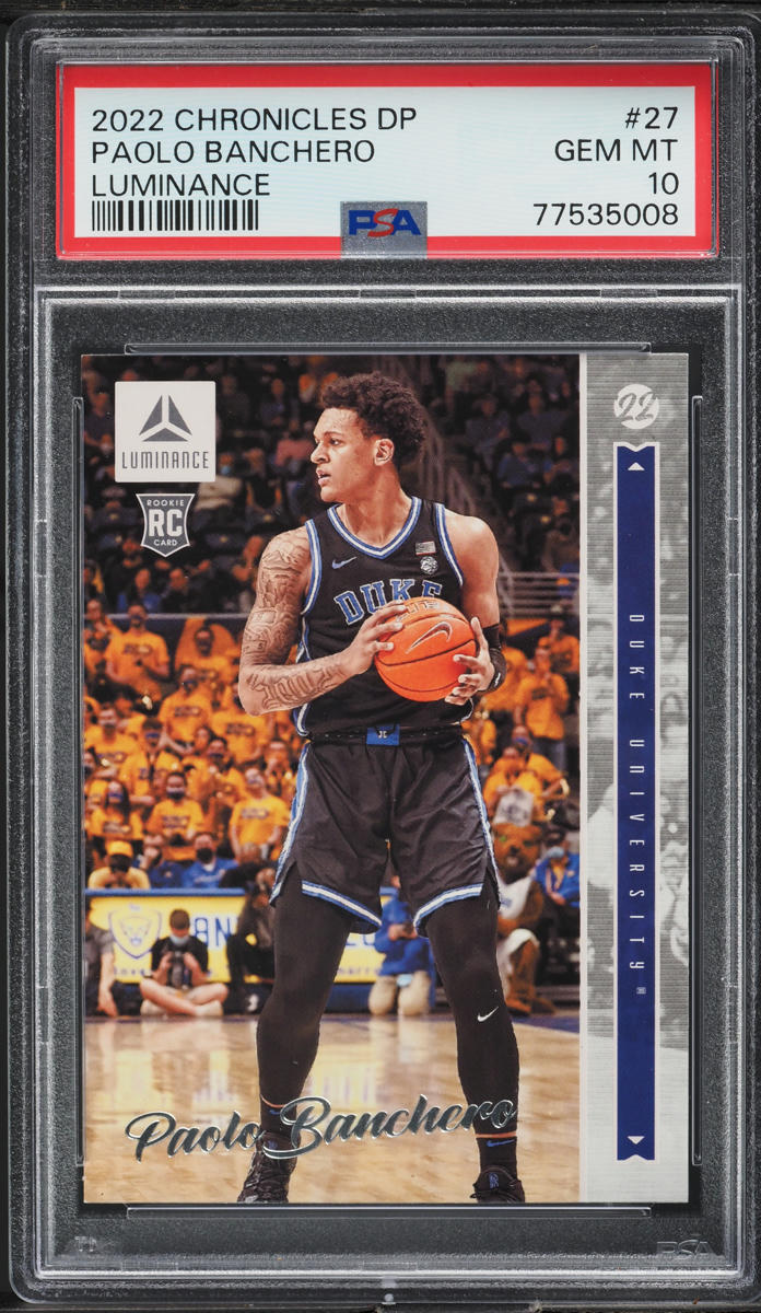 2022 Panini Chronicles DP Luminance Paolo Banchero ROOKIE #27 PSA 10 GEM MINT
