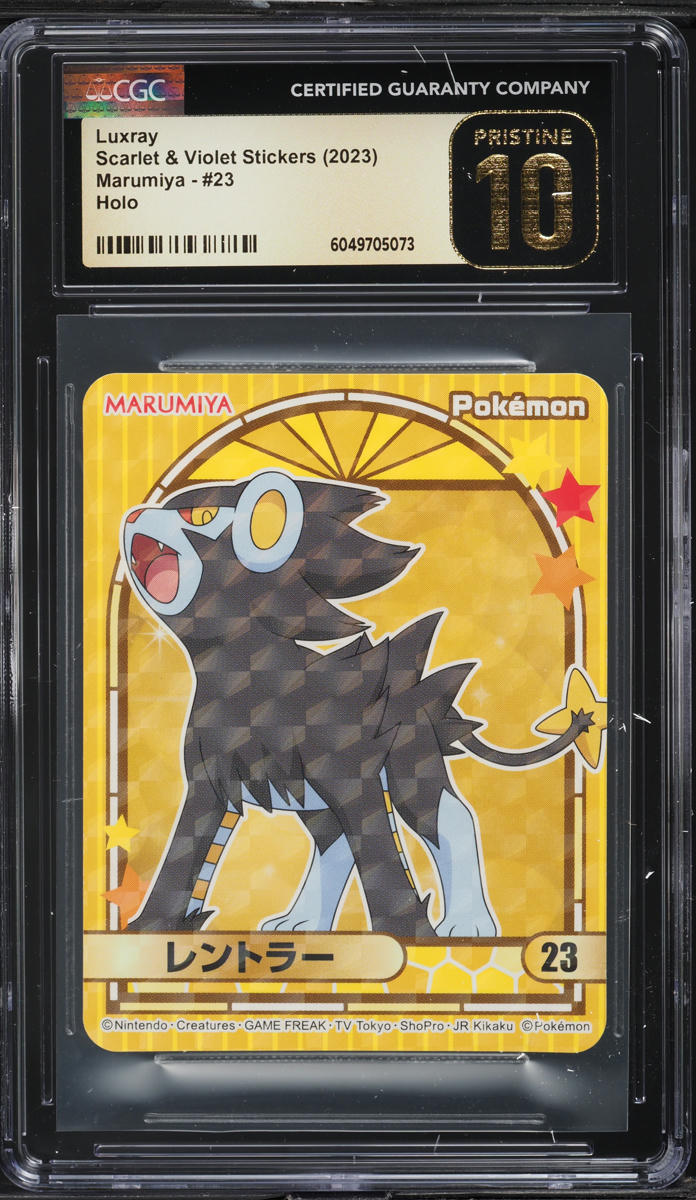 2023 Pokemon Japanese SV Stickers Marumiya Holo Luxray #23 CGC 10 PRISTINE