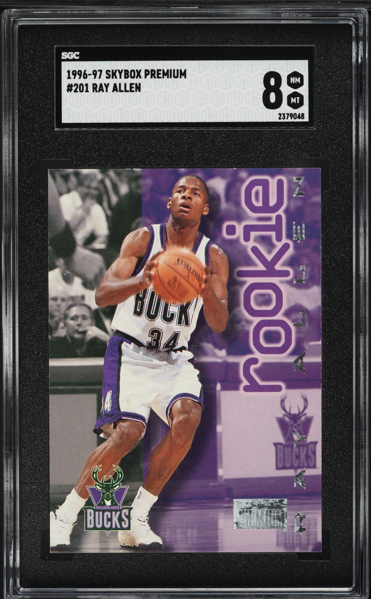 1996 Skybox Premium Ray Allen ROOKIE #201 SGC 8 NM-MT
