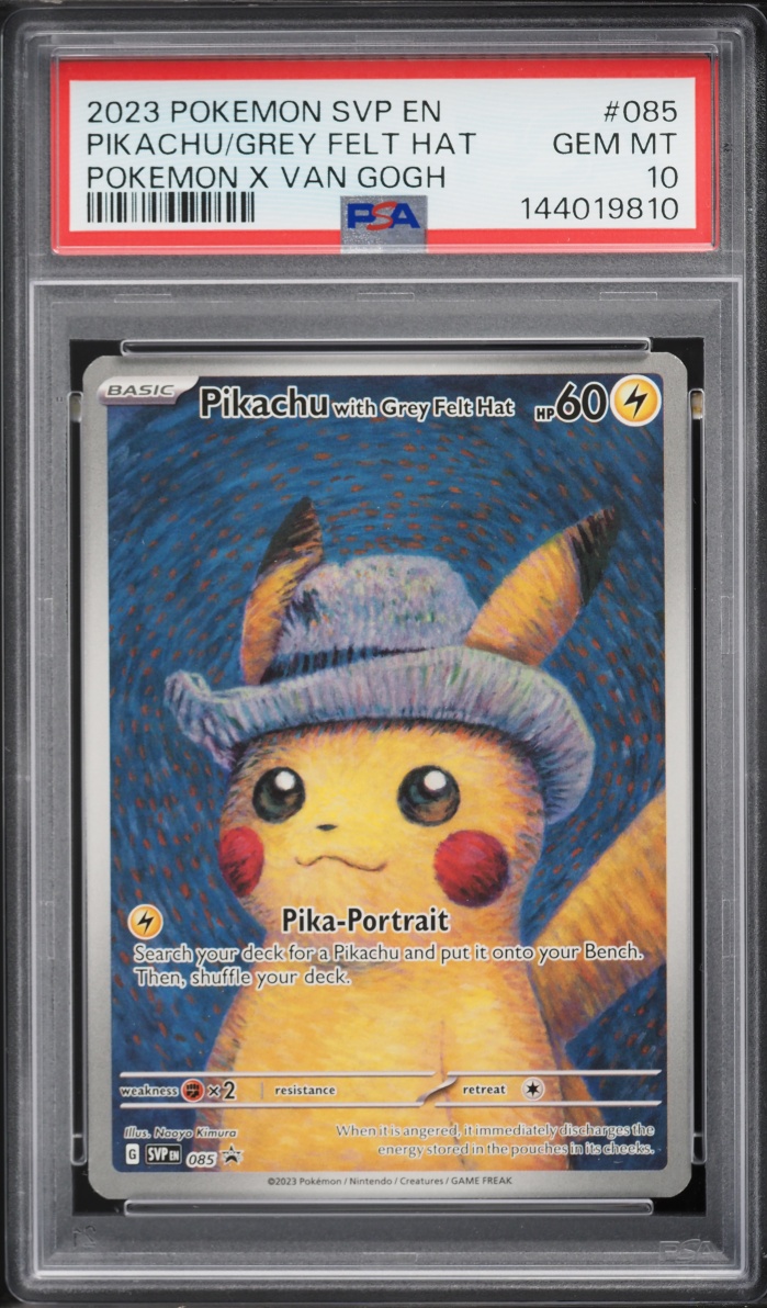 2023 Pokemon SV Promo Van Gogh Full Art Pikachu With Grey Felt Hat #85 PSA 10 GEM MINT